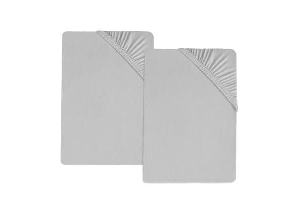 Voodilina kummiga Bradley, 90x200x25 cm, tekstiilist kotis, 2 tükki