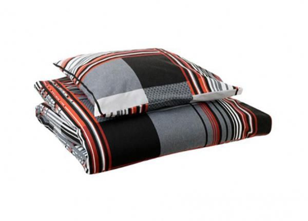 Voodipesu komplekt Black-Red 10319, tekikott 150x210 cm + padjapüür 50x60 cm