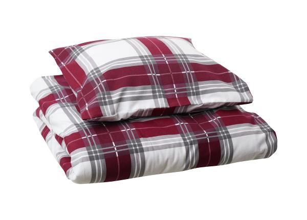 Voodipesu komplekt Grey-Red 100247-T09, tekikott 150x210 cm + padjapüür 50x60 cm