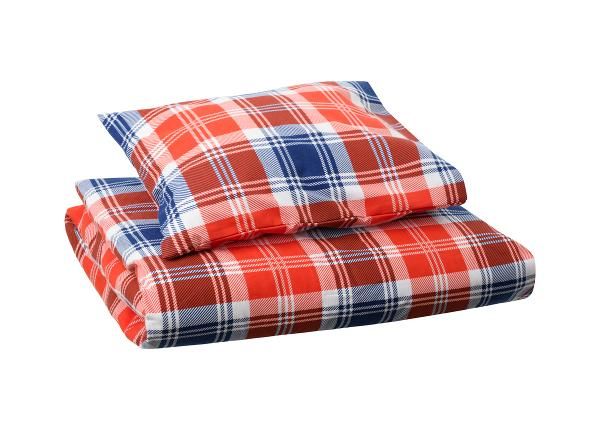 Voodipesu komplekt Navy-Red 10250-T12, tekikott 150x210 cm + padjapüür 50x60 cm