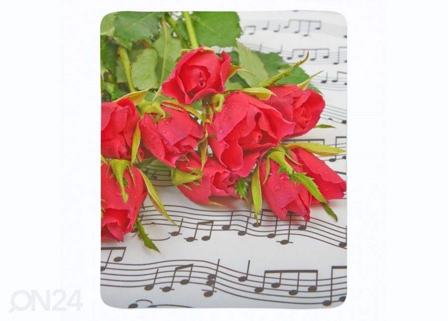 Pleed Roses and Notes 130x150 cm suurendatud